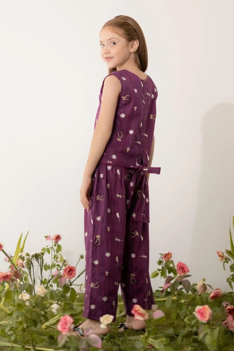 Little EGO - Zinnia 2 piece - Cotton - Purple