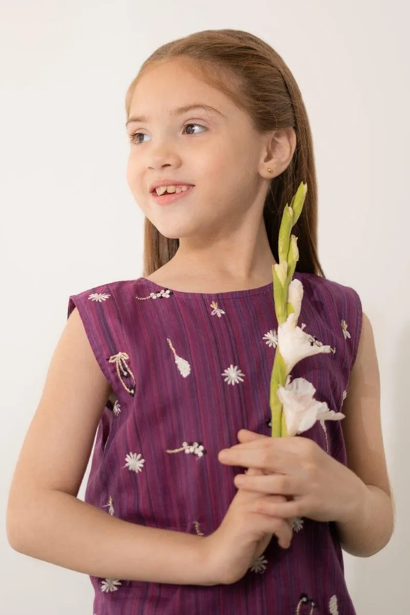 Little EGO - Zinnia 2 piece - Cotton - Purple