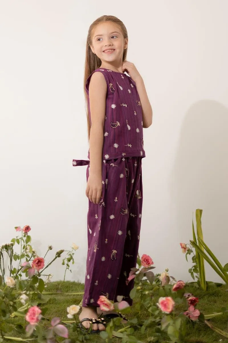 Little EGO - Zinnia 2 piece - Cotton - Purple