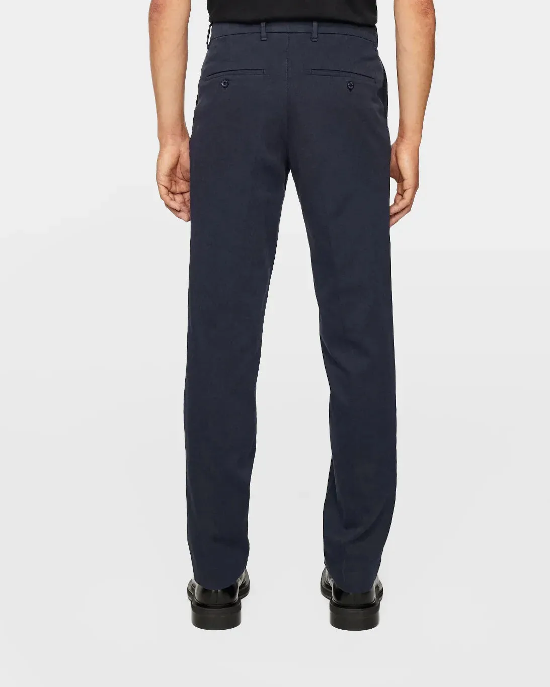 Lois C Flannel Twill Pants - JL Navy
