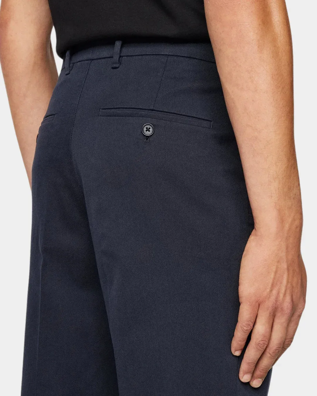 Lois C Flannel Twill Pants - JL Navy