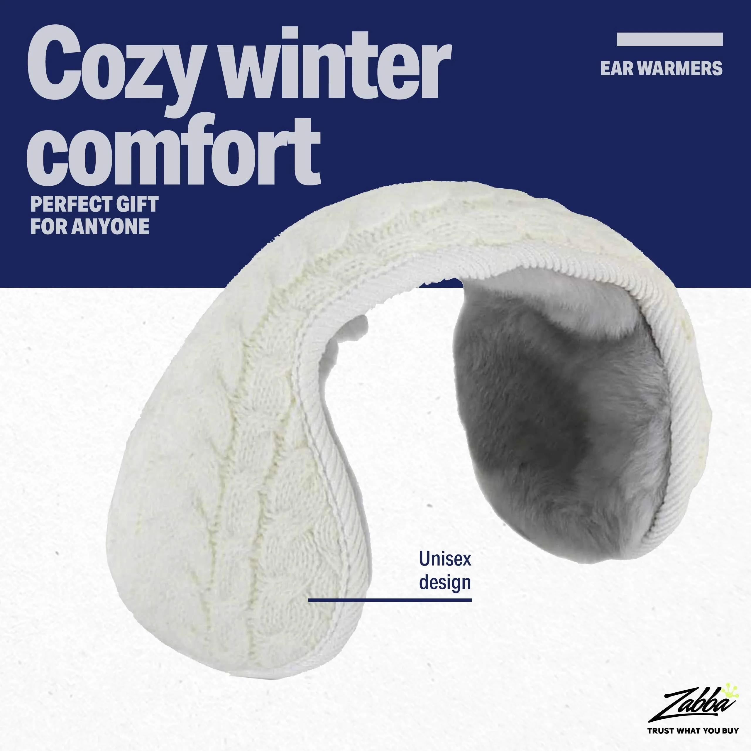 LUTHER PIKE SEATTLE Ear Muffs for Winter - Women & Men's Behind-the-Head Warmers﻿