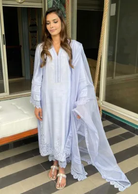 Maheen Trends - Blue bliss - 3 Piece - Cotton Silk