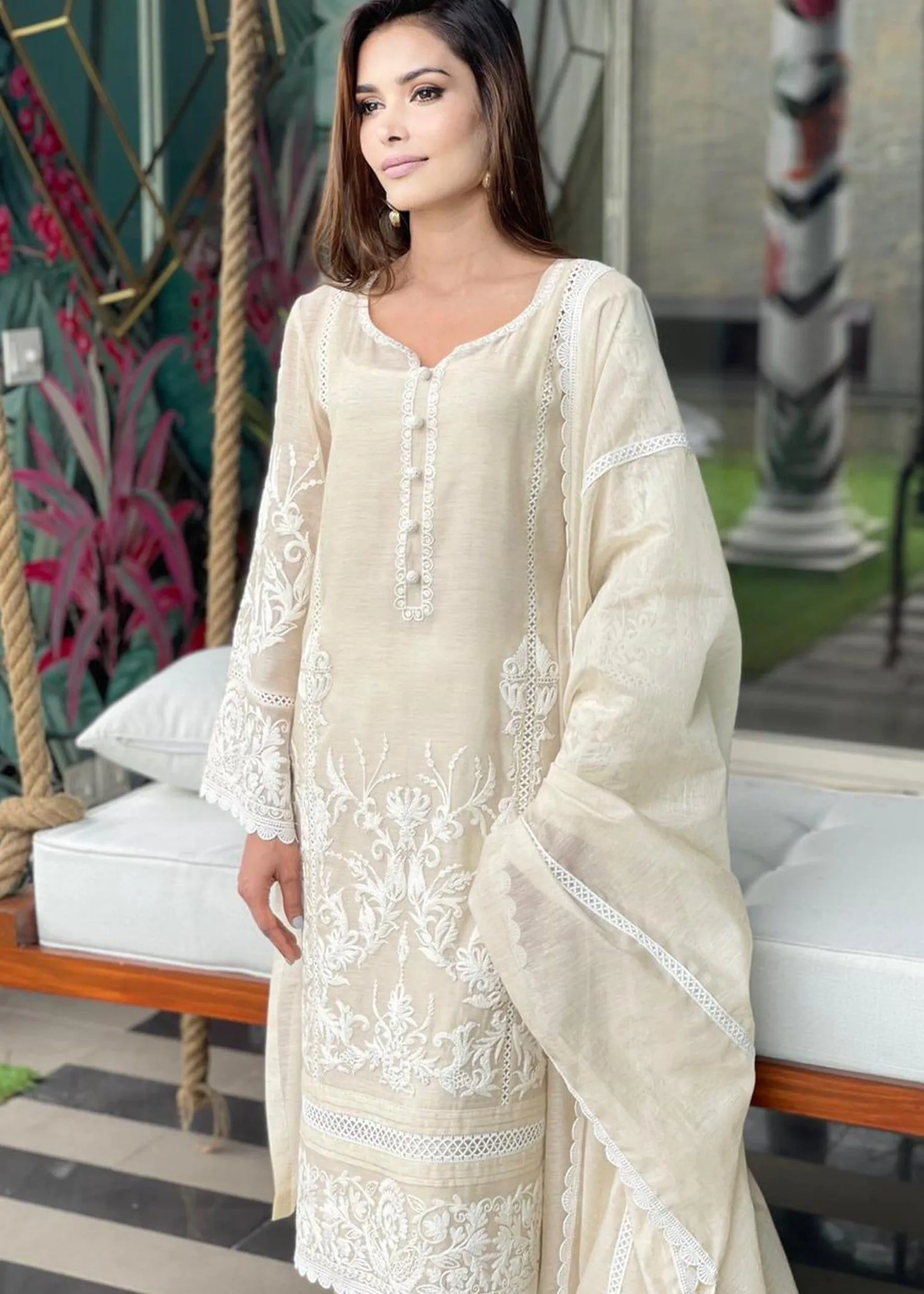 Maheen Trends - Dainty - 3 Piee - Khaadi Organza