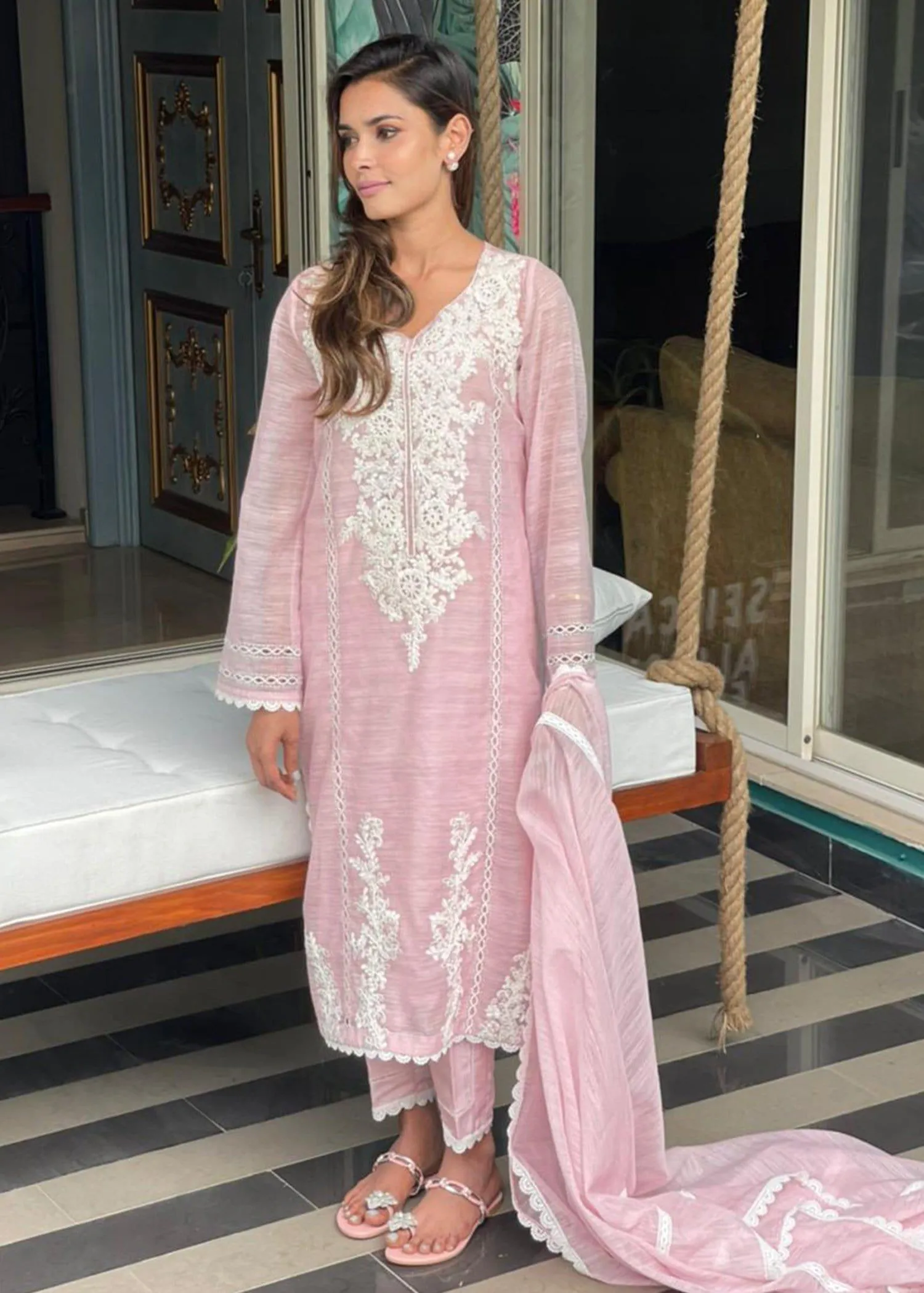 Maheen Trends - La rose - 3 Piece - Karandi Organza