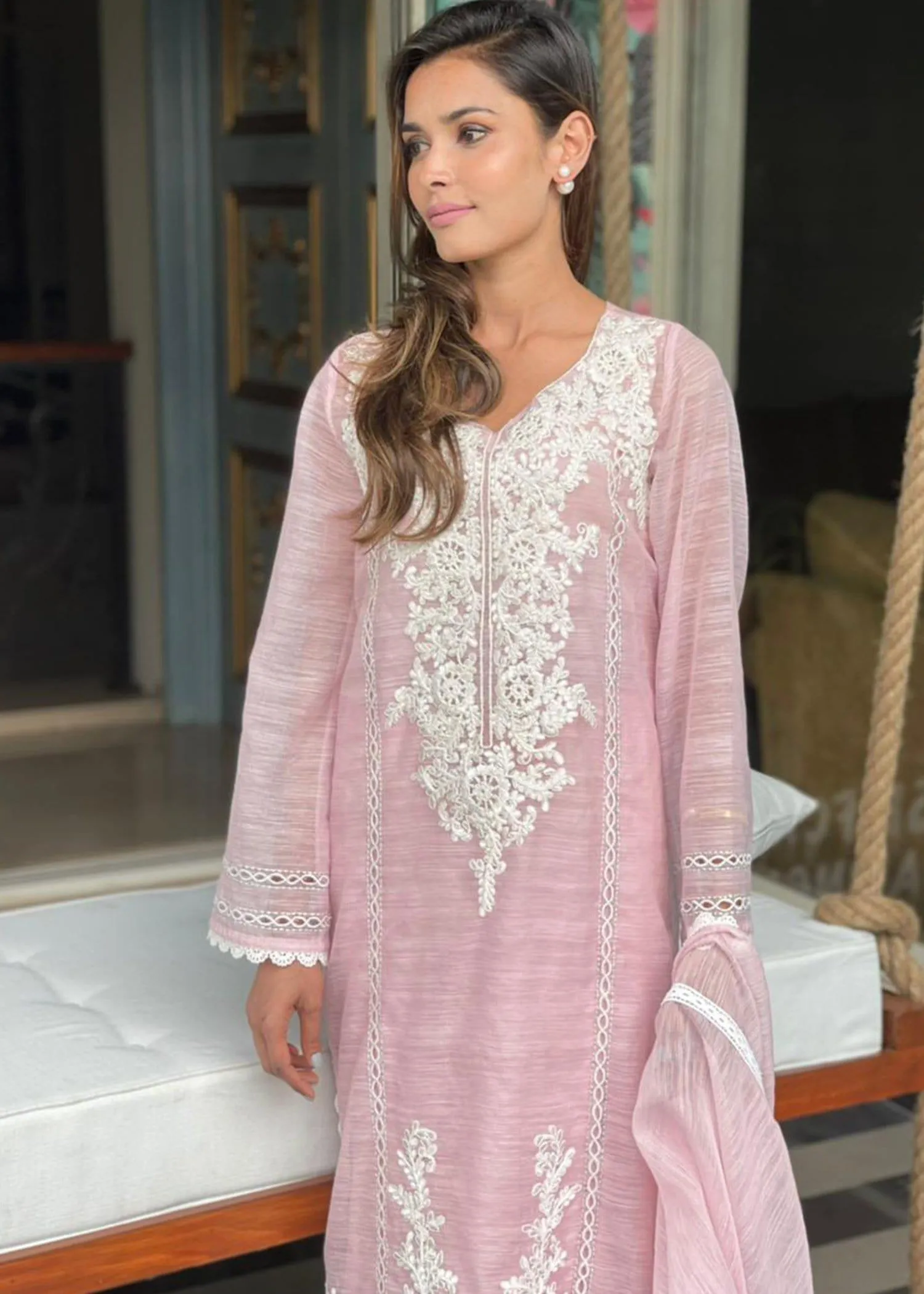 Maheen Trends - La rose - 3 Piece - Karandi Organza