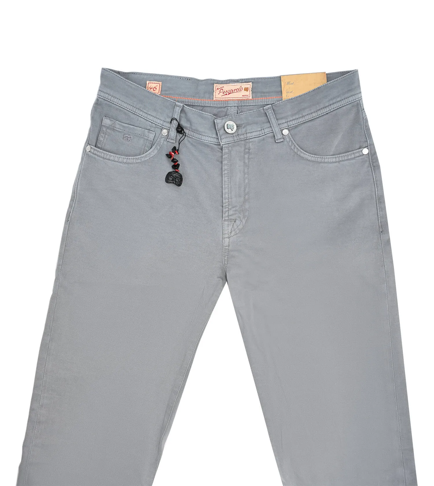 MARCO PESCAROLO Platinum Garment Dyed Velour 5 Pocket Pant