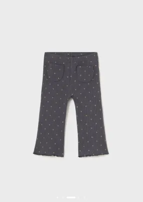 Mayoral Girls Baby Ribbed Flared Leggings: Size 6M to 24M