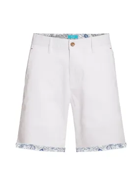 Men's cotton stretch Chino Shorts, Snow 5100