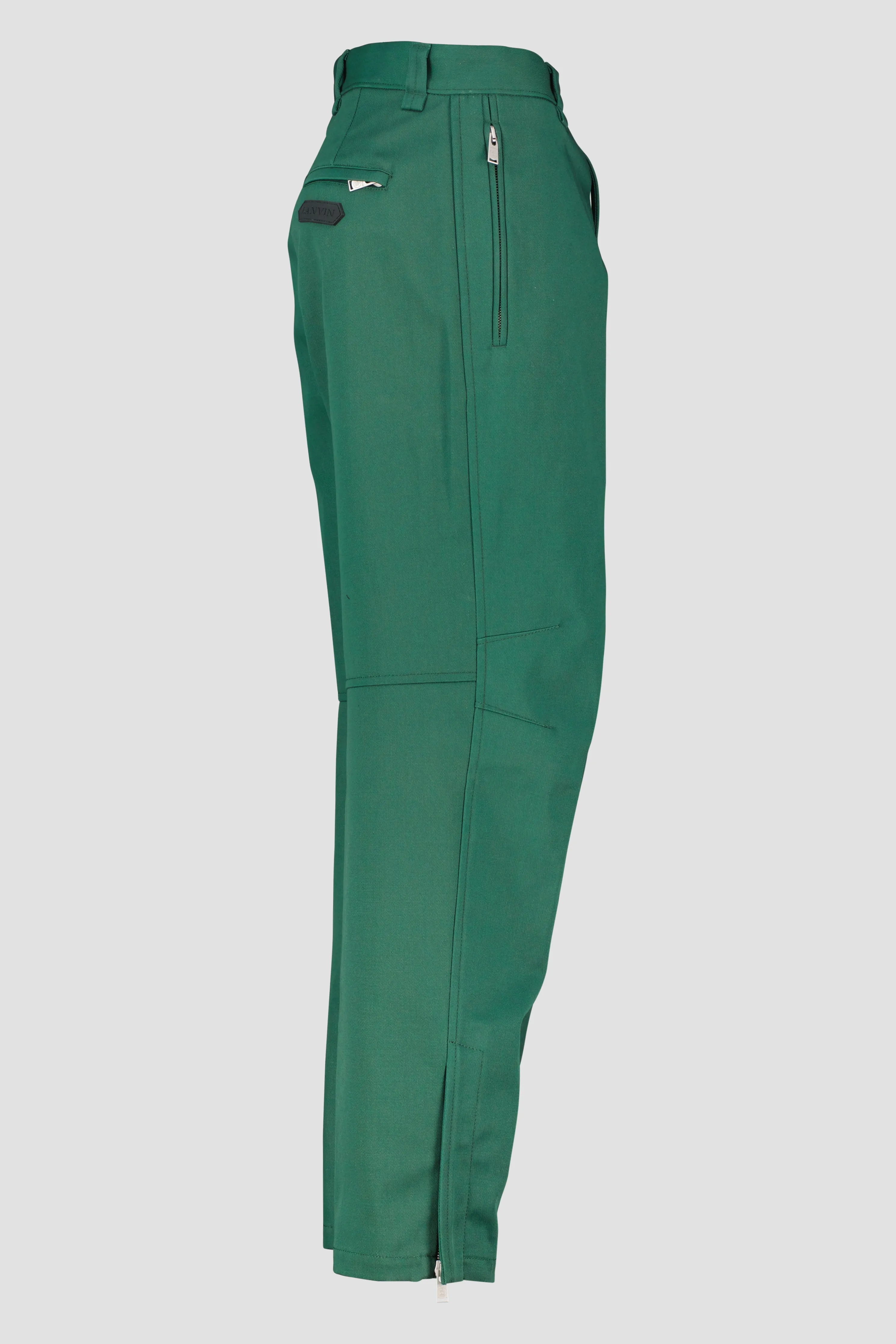 Men's Lanvin Green Zip Pocket Chino Trousers