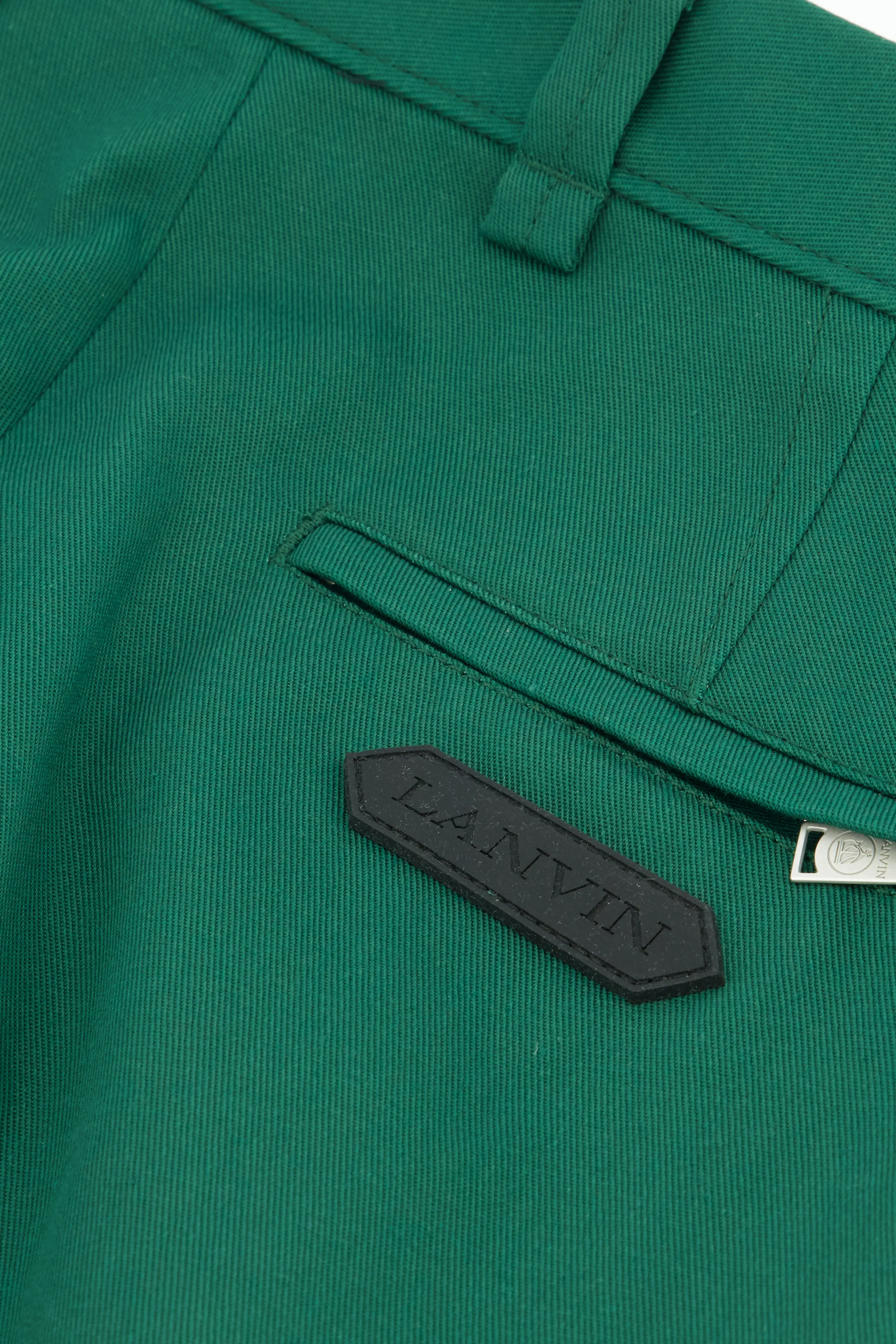 Men's Lanvin Green Zip Pocket Chino Trousers