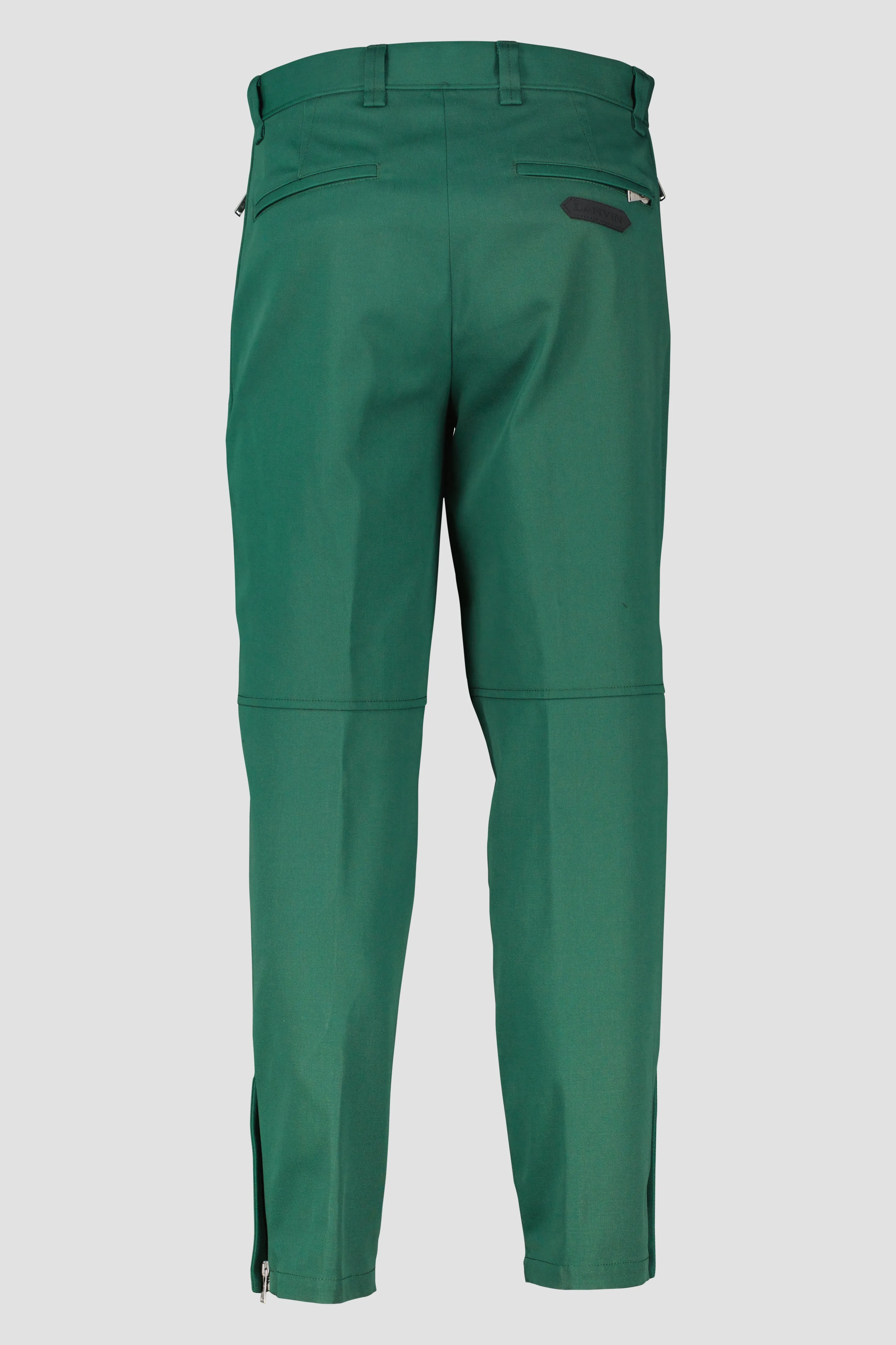 Men's Lanvin Green Zip Pocket Chino Trousers