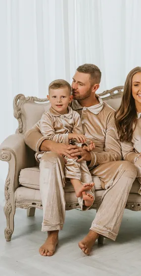 Men's Luxury Gold Velvet Pyjamas