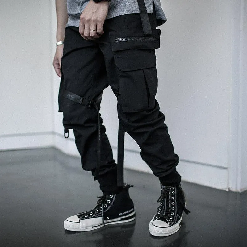 Men's Simple Solid Color Tactical Waistband Cotton Pants
