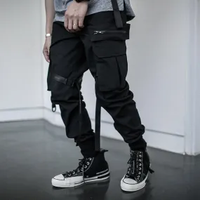 Men's Simple Solid Color Tactical Waistband Cotton Pants