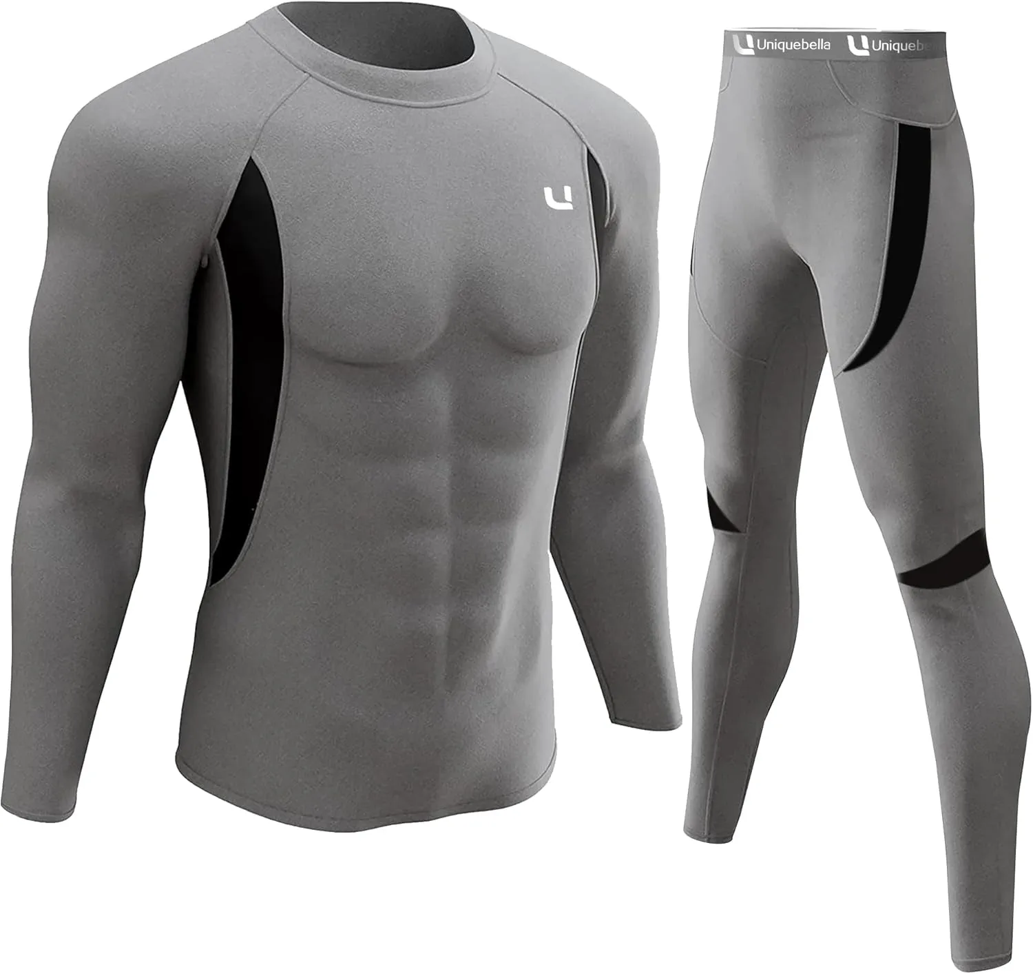 Men'S Thermal Underwear Sets Top & Long Johns Fleece Sweat Quick Drying Thermo Base Layer