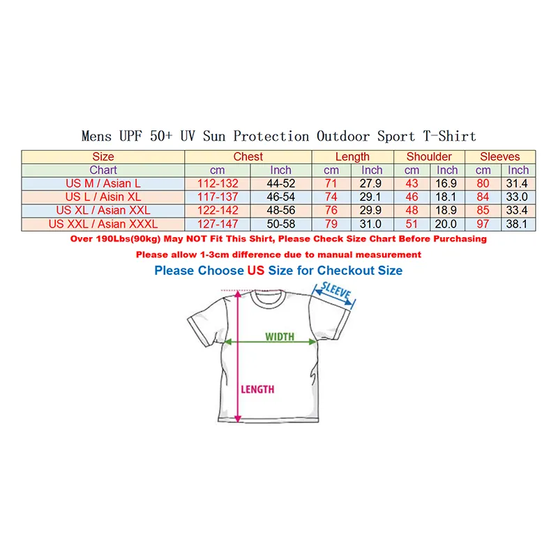 Men's UPF 50  UV Sun Protection Outdoor Long Sleeve Tee Shirt