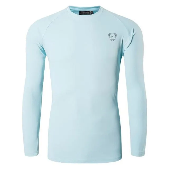Men's UPF 50  UV Sun Protection Outdoor Long Sleeve Tee Shirt