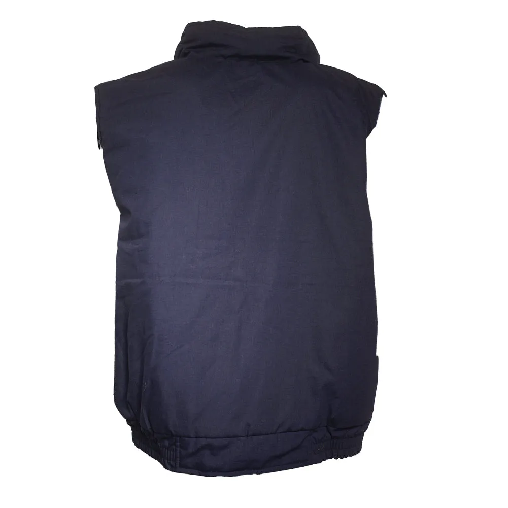 Men's Vest Sleeveless Zip Up Padded Front Pocket Mock Neck Puffy Utility Vest