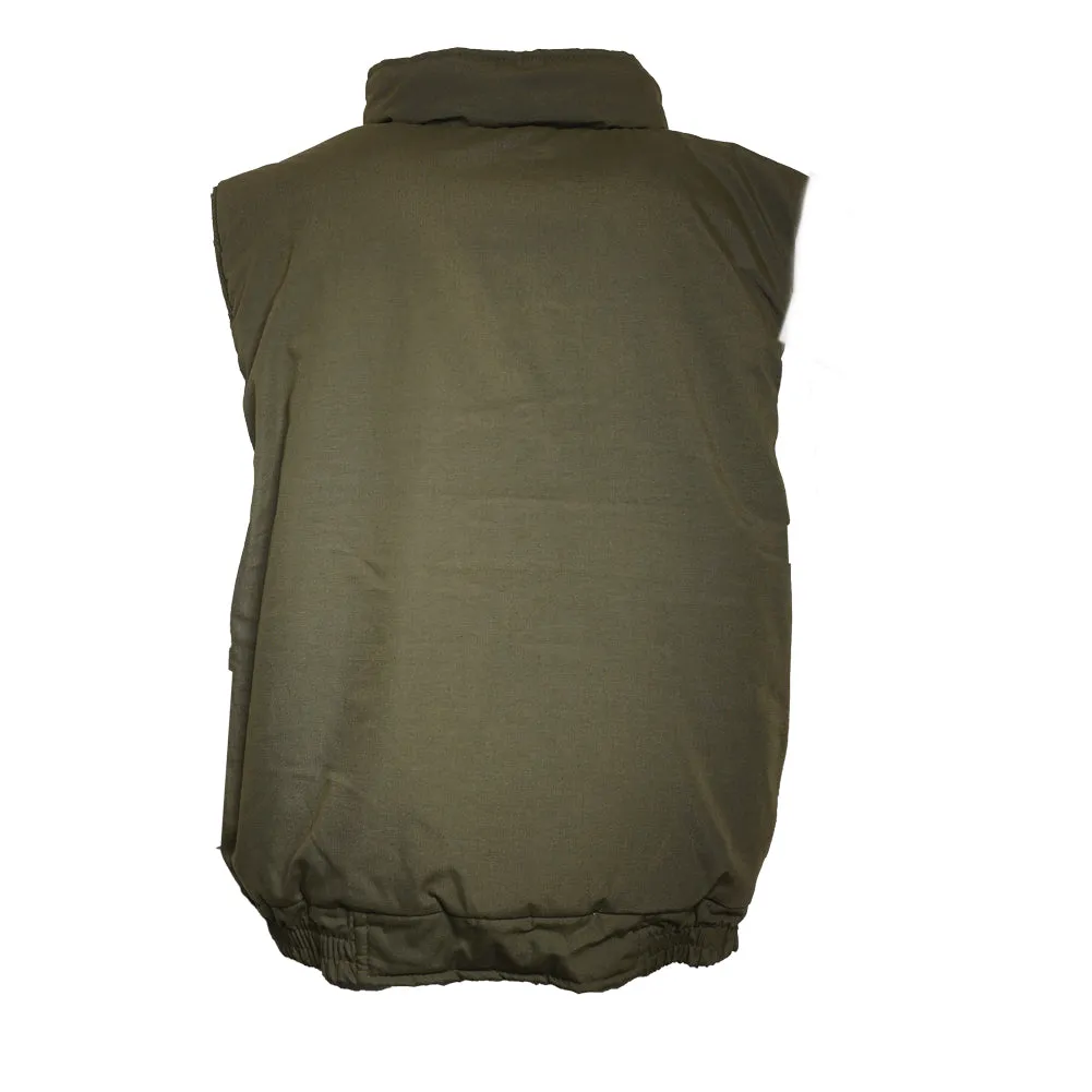 Men's Vest Sleeveless Zip Up Padded Front Pocket Mock Neck Puffy Utility Vest