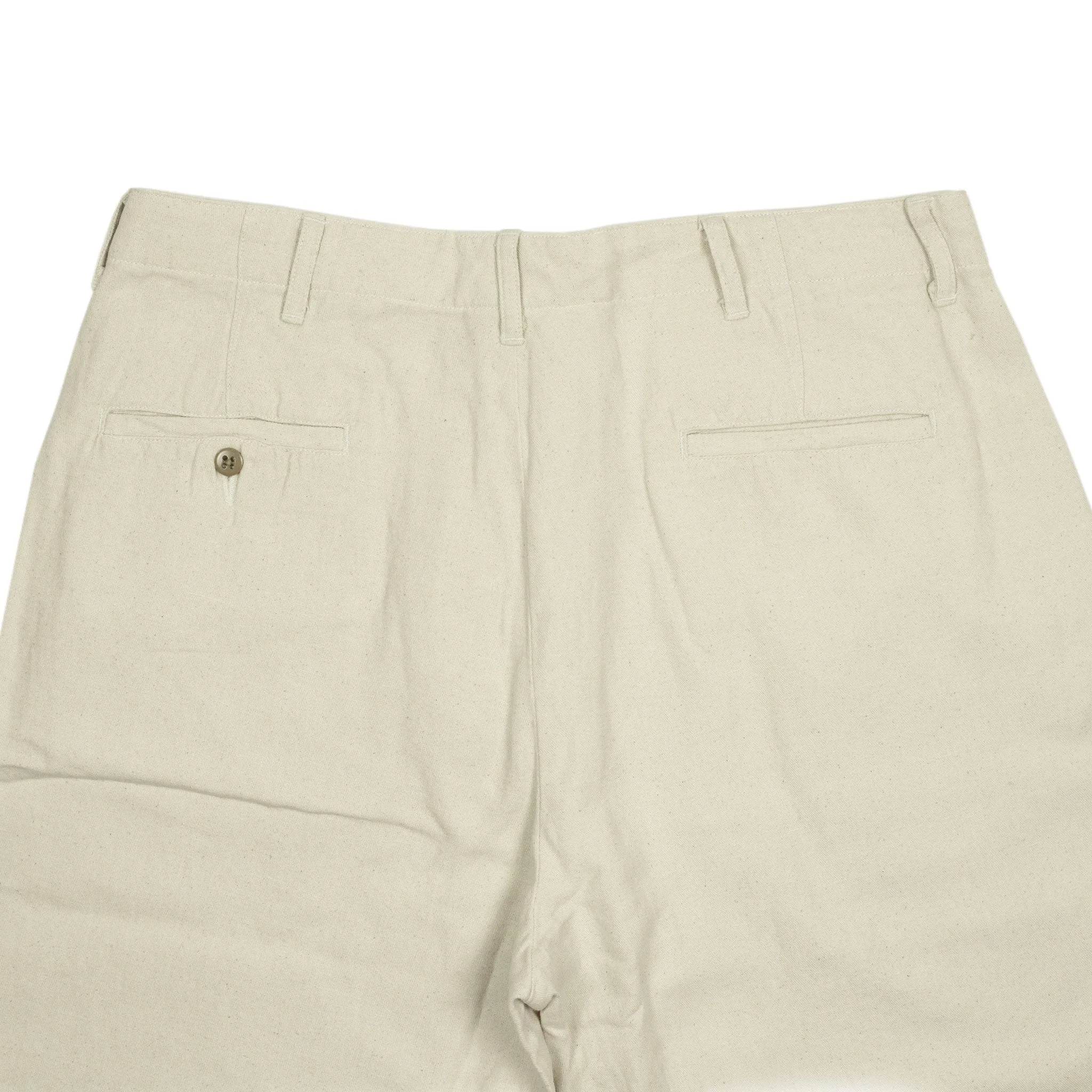 Military chino in unbleached cotton and linen slub twill (restock)