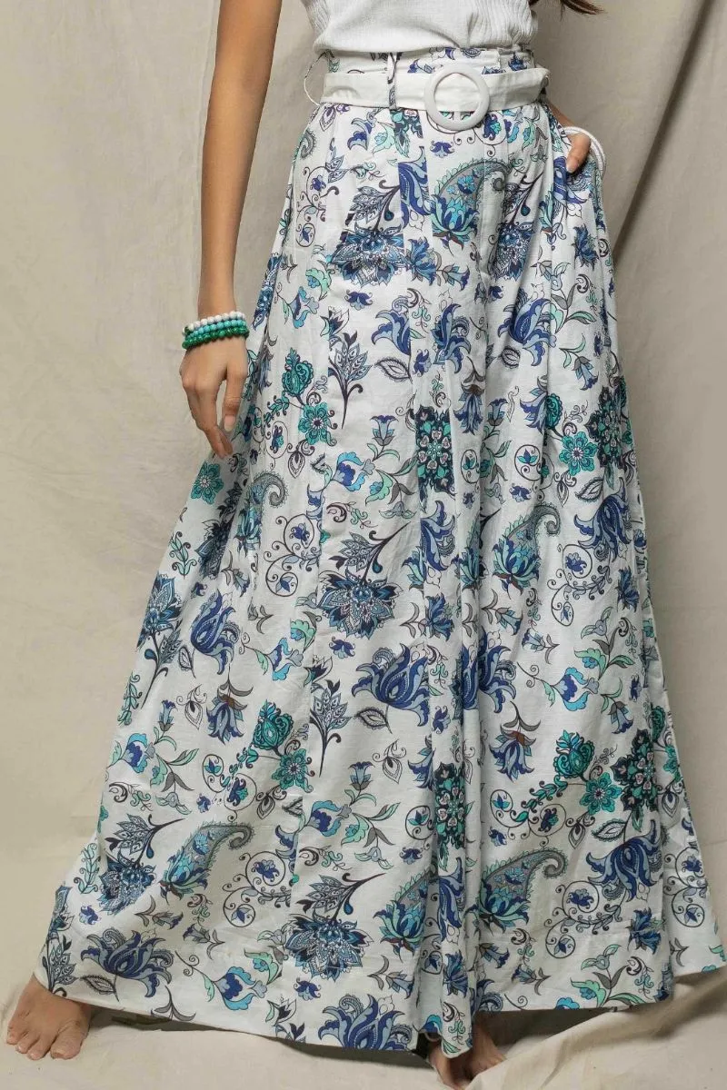 Minutiae - Arctic - Pure Cotton Slub - White/Blue - 1 Piece