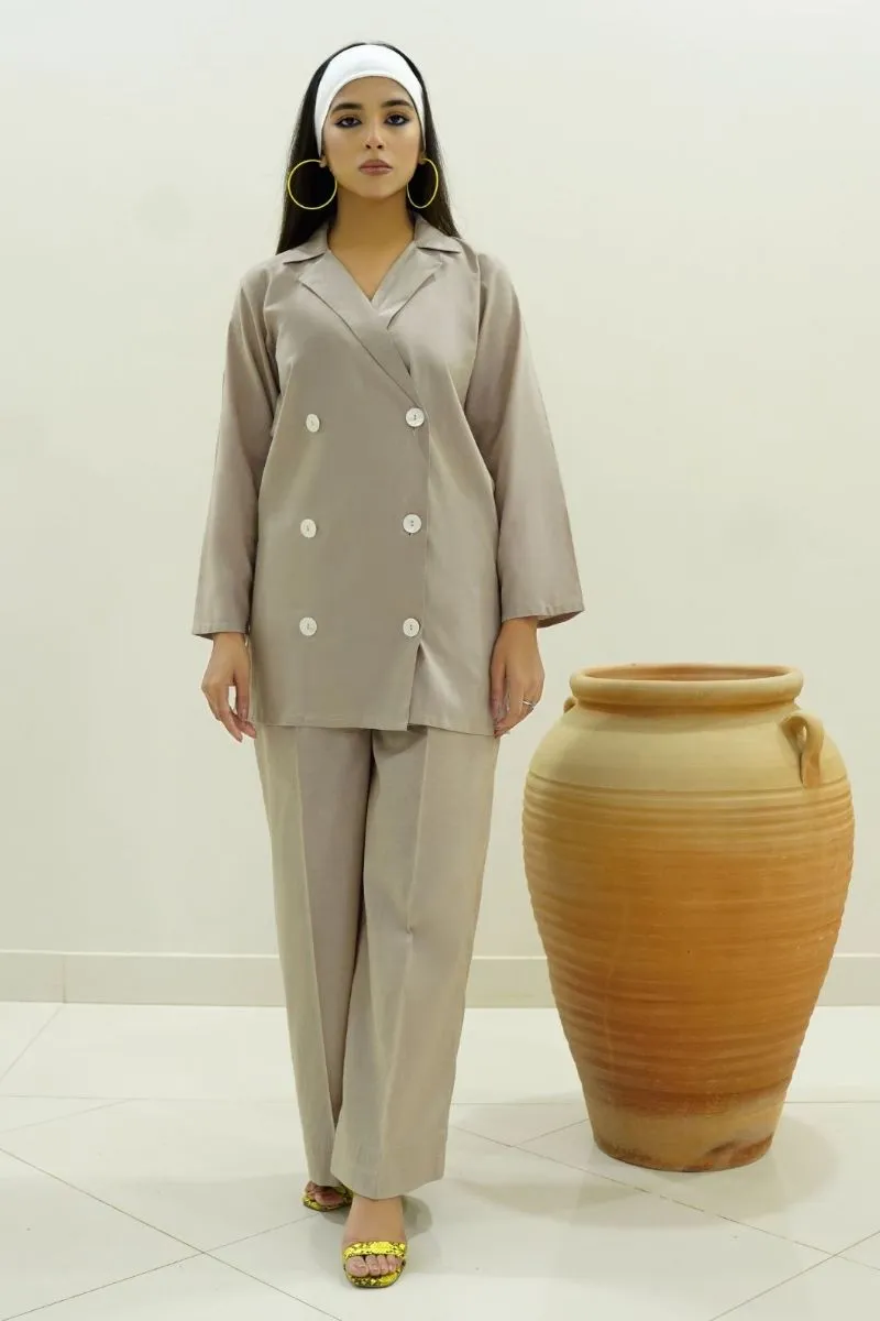 Minutiae - Slate Co-Ord - Light Khaddar - Light Grey - 2 Piece