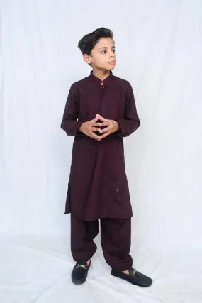 Mom4Little - Burgundy shalwar kameez set