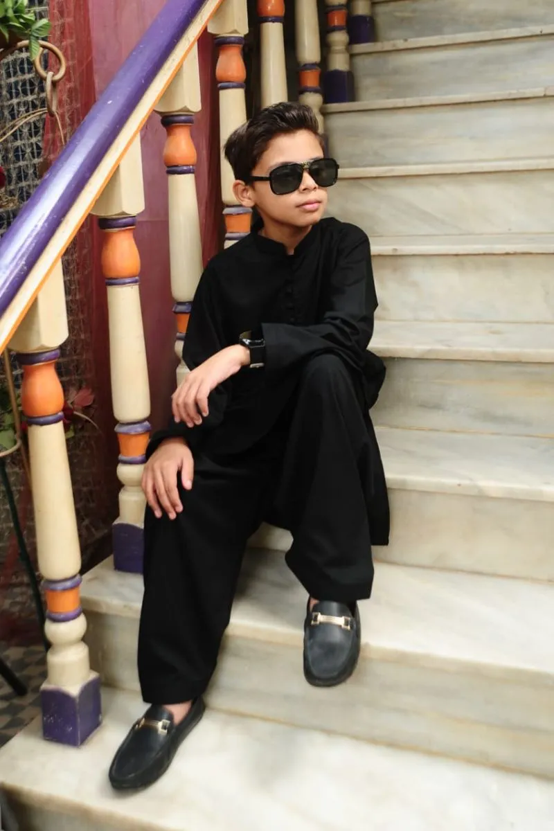 Mom4Little - Dark Brown shalwar kameez set