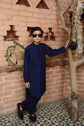 Mom4Little-Navy Blue  Kameez Shalwar set