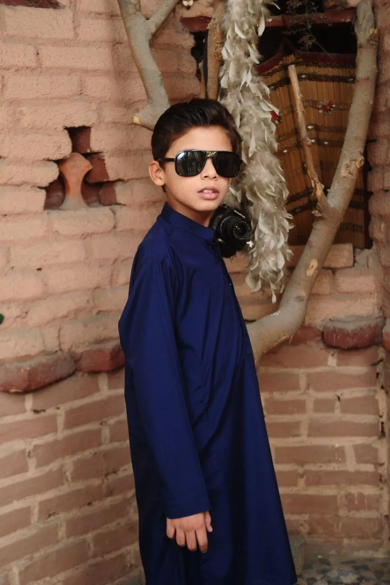Mom4Little-Navy Blue  Kameez Shalwar set