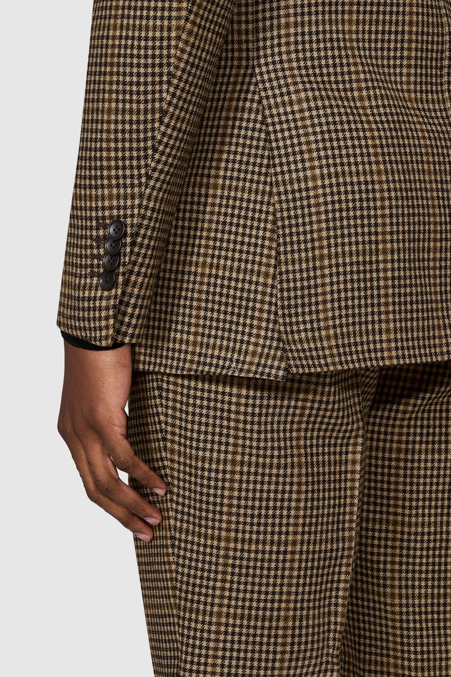 New Suitsupply Havana Mid Brown Check Wool and Cashmere Suit - Size 36S, 36R, 38S, 38R, 40R, 40L, 42S, 42L and 46R