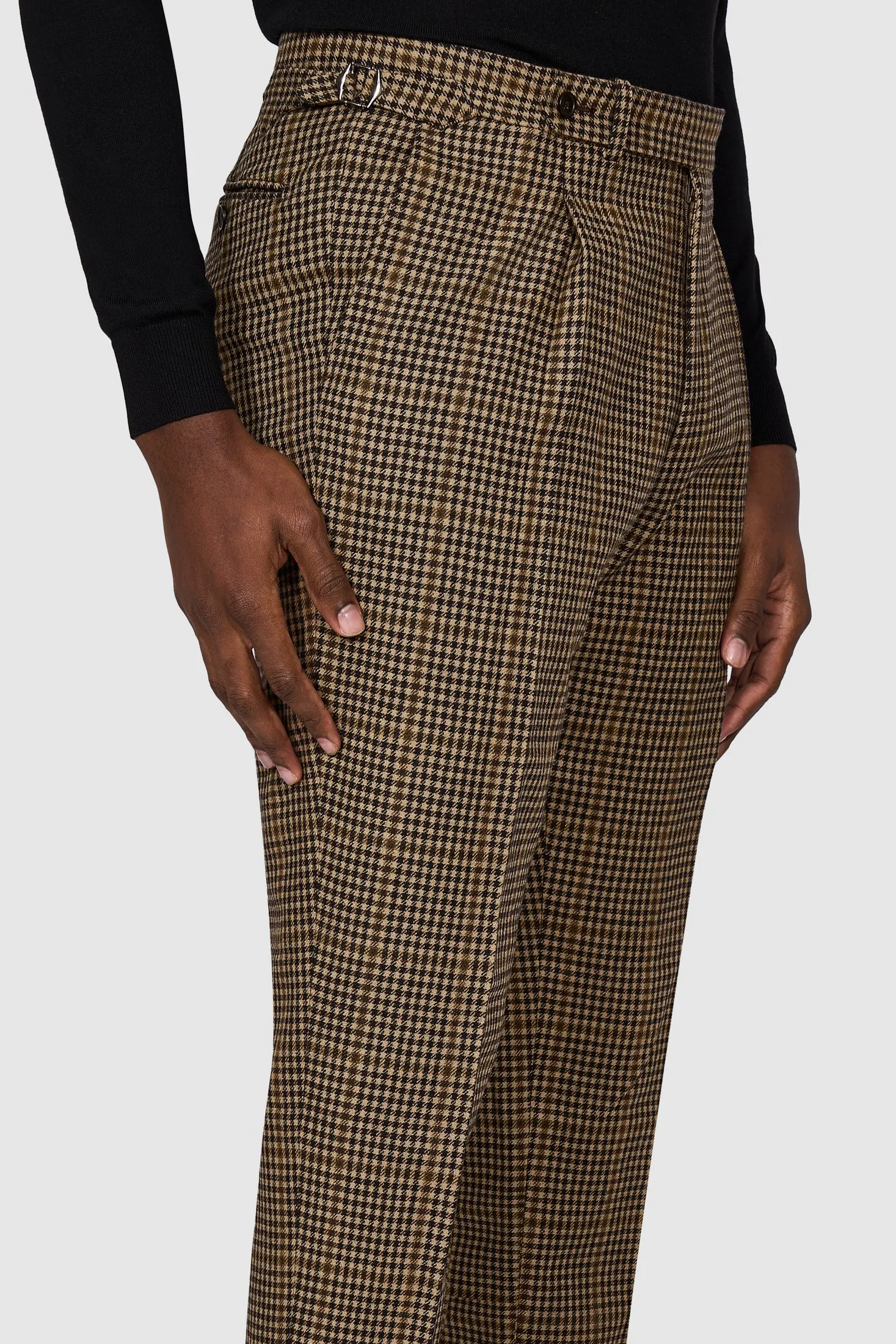 New Suitsupply Havana Mid Brown Check Wool and Cashmere Suit - Size 36S, 36R, 38S, 38R, 40R, 40L, 42S, 42L and 46R