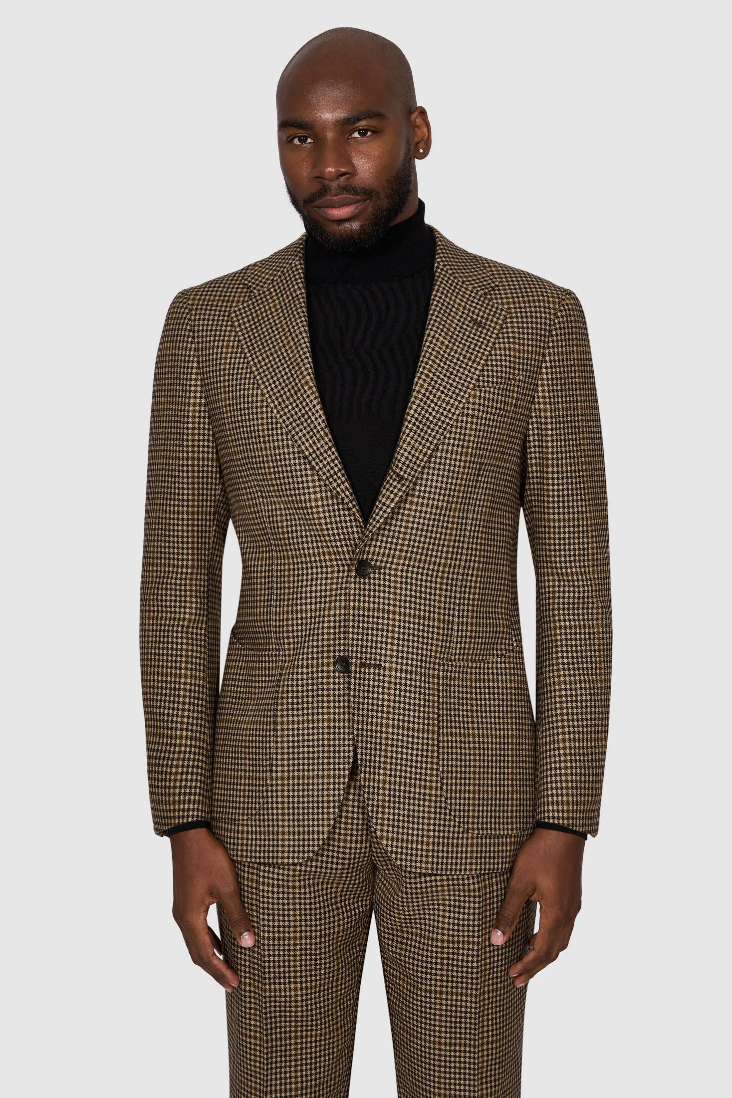 New Suitsupply Havana Mid Brown Check Wool and Cashmere Suit - Size 36S, 36R, 38S, 38R, 40R, 40L, 42S, 42L and 46R