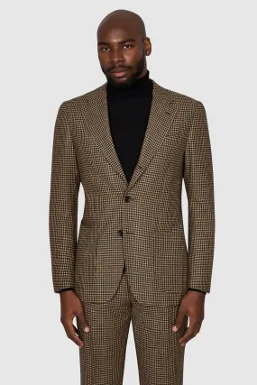 New Suitsupply Havana Mid Brown Check Wool and Cashmere Suit - Size 36S, 36R, 38S, 38R, 40R, 40L, 42S, 42L and 46R