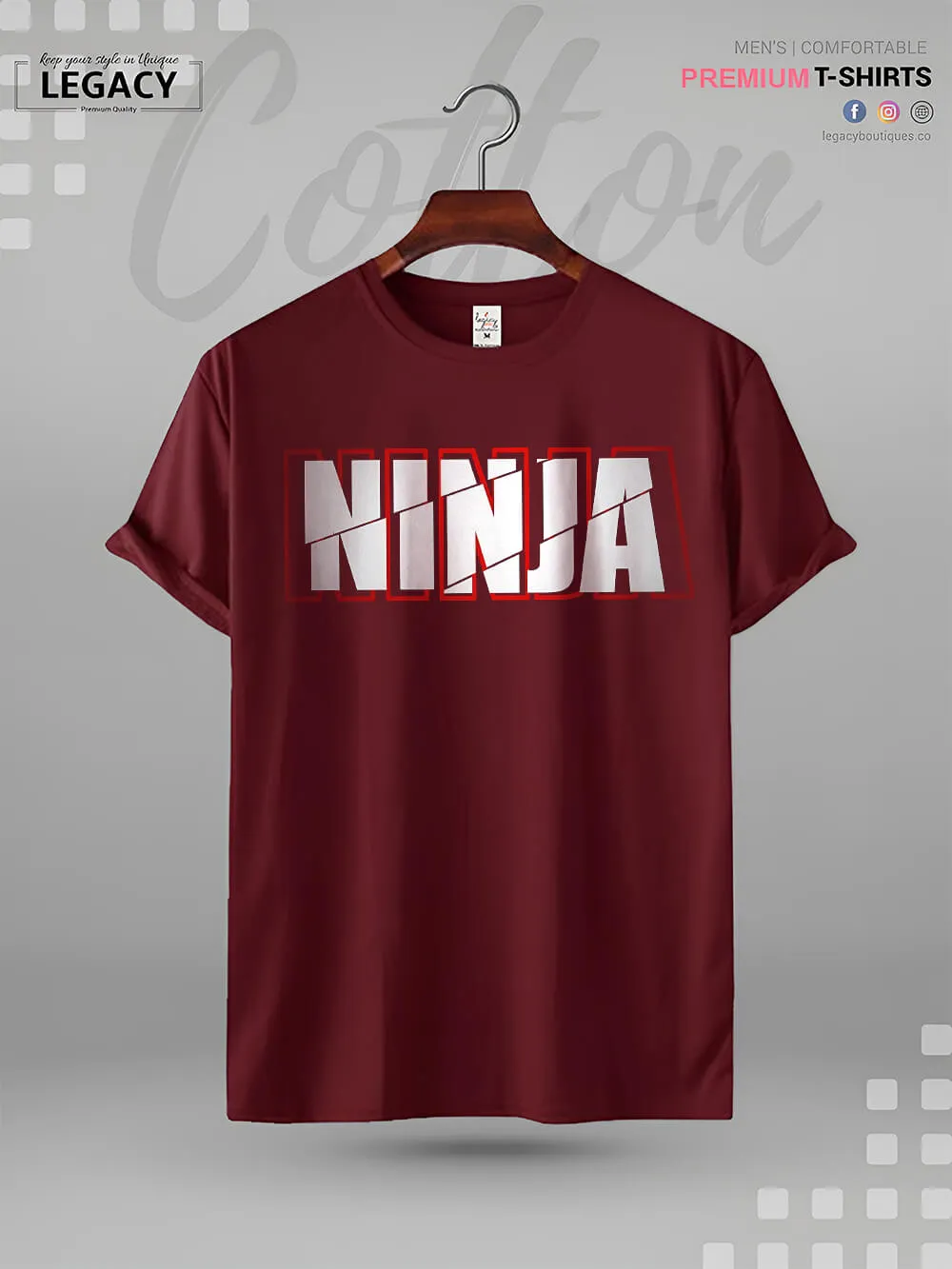 Ninja Print Mens Tshirt In Lowest Price In Dhaka