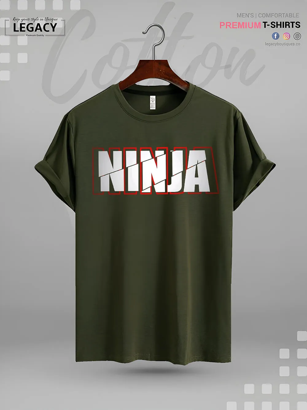 Ninja Print Mens Tshirt In Lowest Price In Dhaka