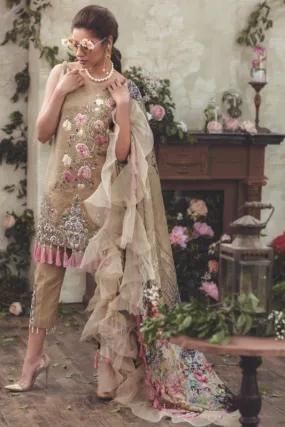 Noor by Saadia Asad Luxury Lawn 2018 – 10 Gold Dipped