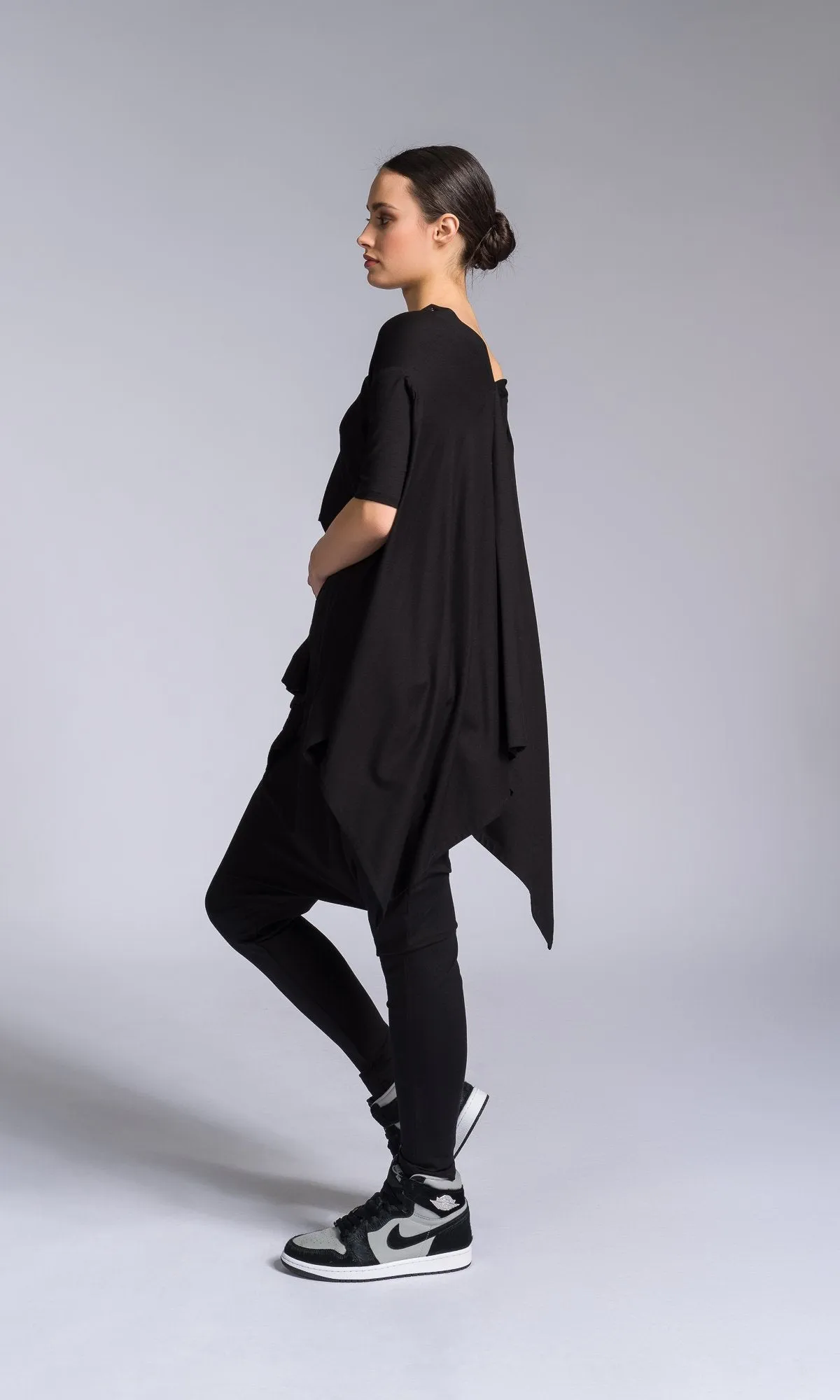 Open Back Blouse with Asymmetric Closure