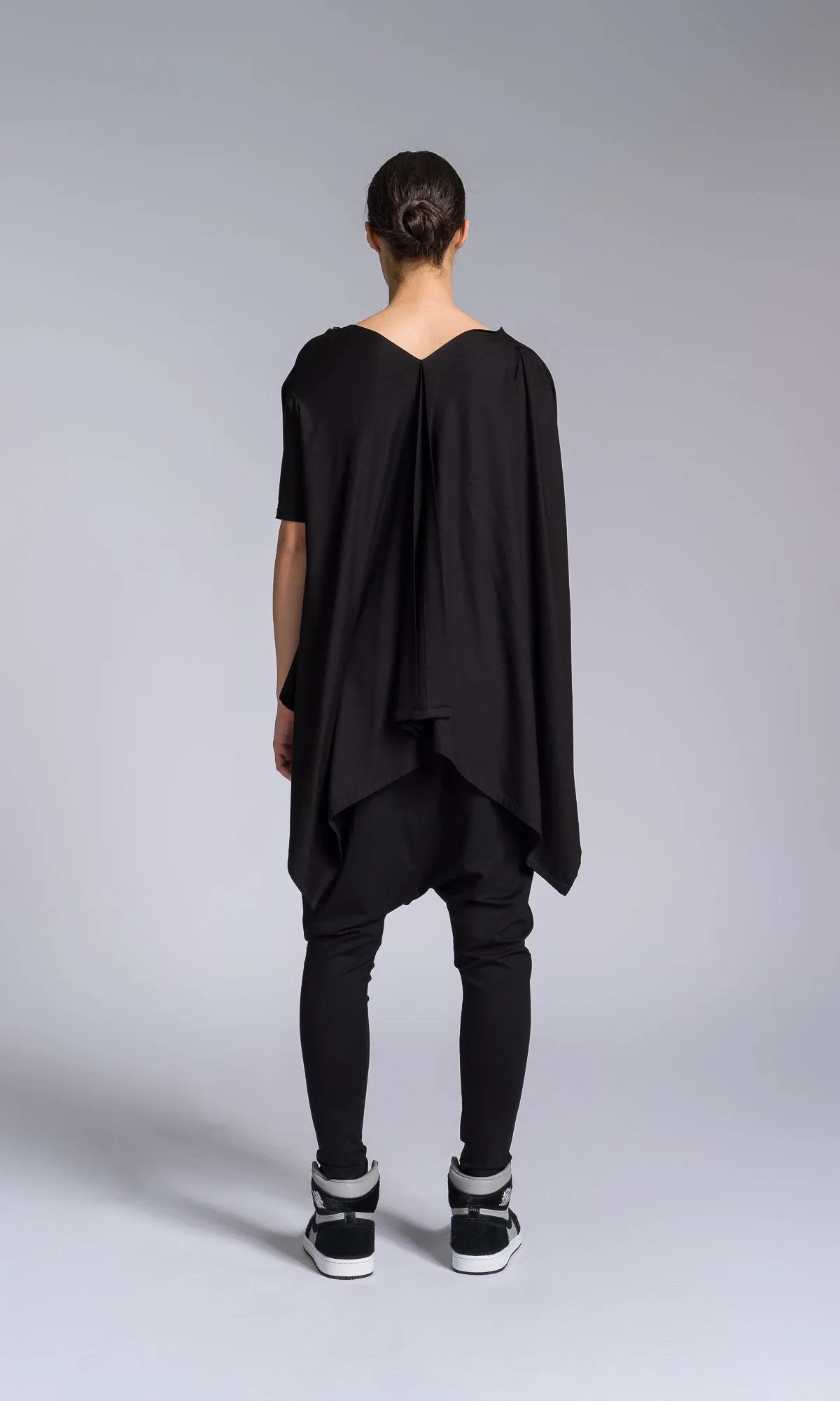 Open Back Blouse with Asymmetric Closure