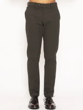 Pantalone Modello Chino in Tessuto Tecnico Stretch  - Verde