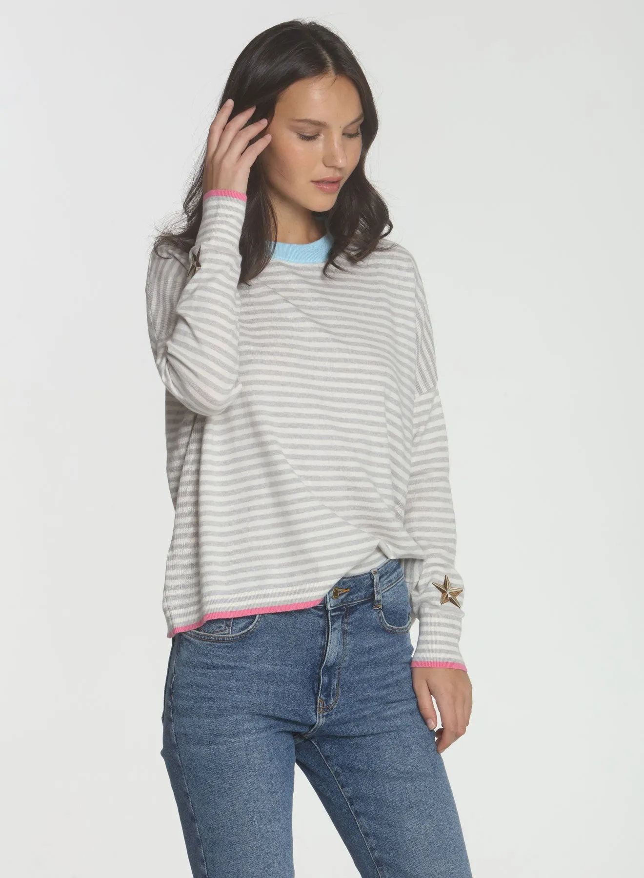 Peggy Star Cuff - Grey Combo