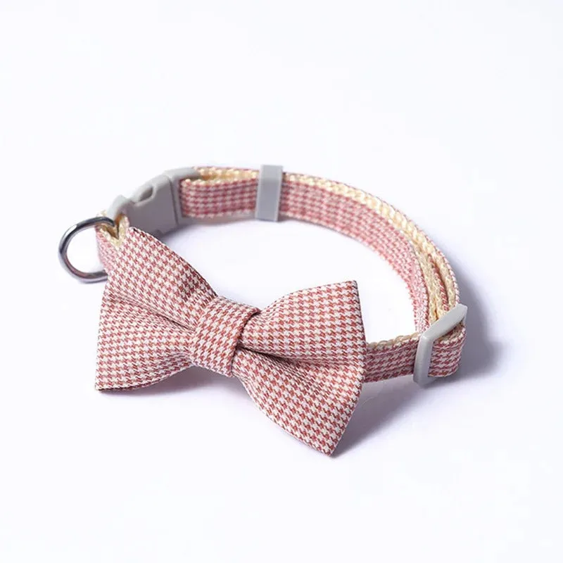 Plaid with Adjustable Bow Tie Collar