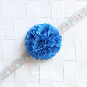 PomPom Green Bloom Collar Slide On - Small Flower Collar Accessory