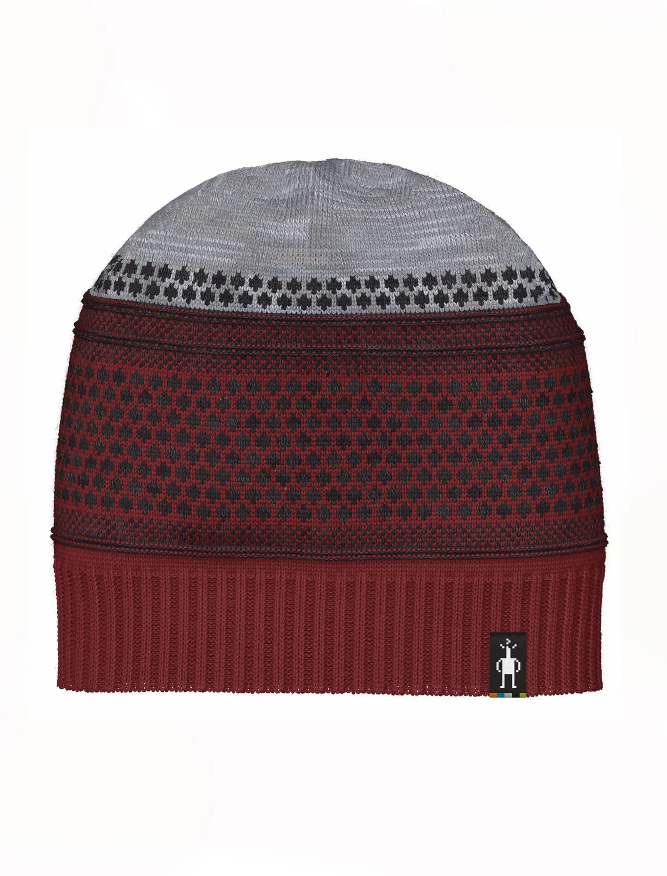 Popcorn Cable Beanie, Currant Heather