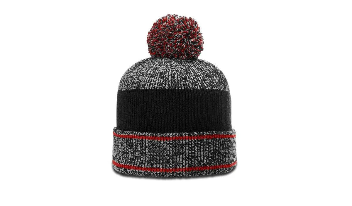 Richardson Heather Beanie W/ Cuff & Pom