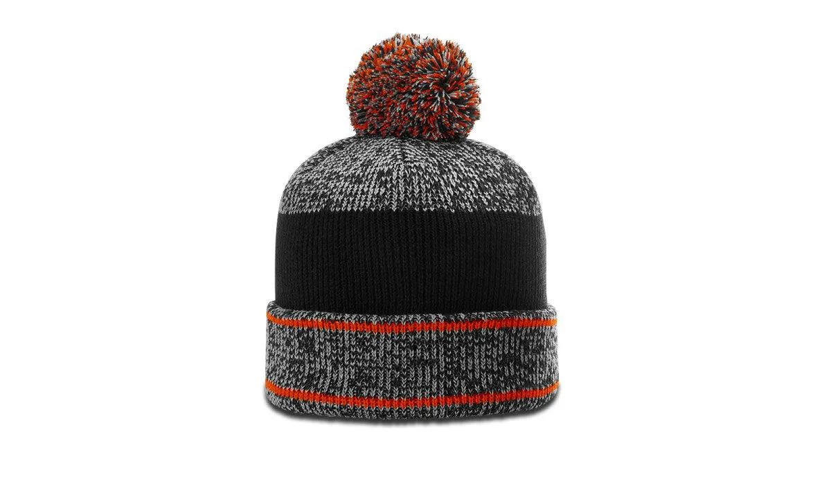 Richardson Heather Beanie W/ Cuff & Pom