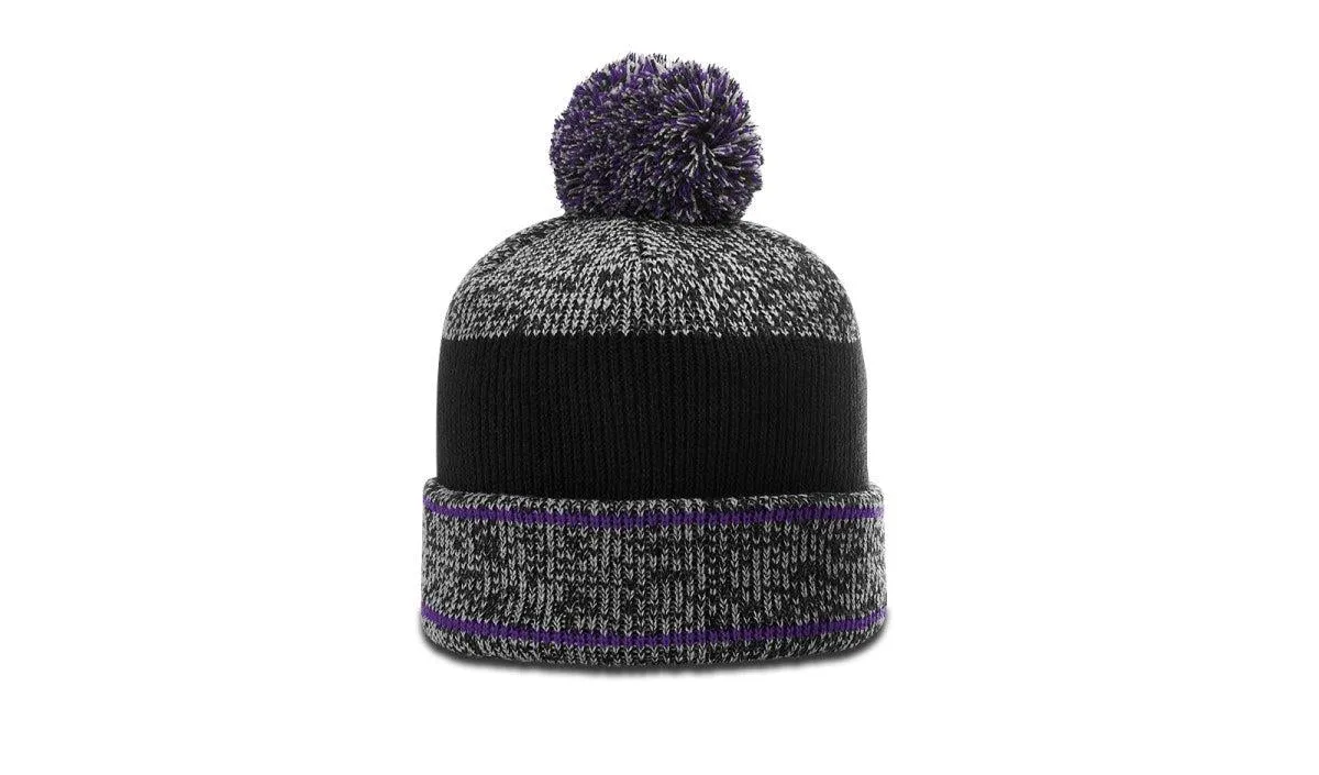 Richardson Heather Beanie W/ Cuff & Pom