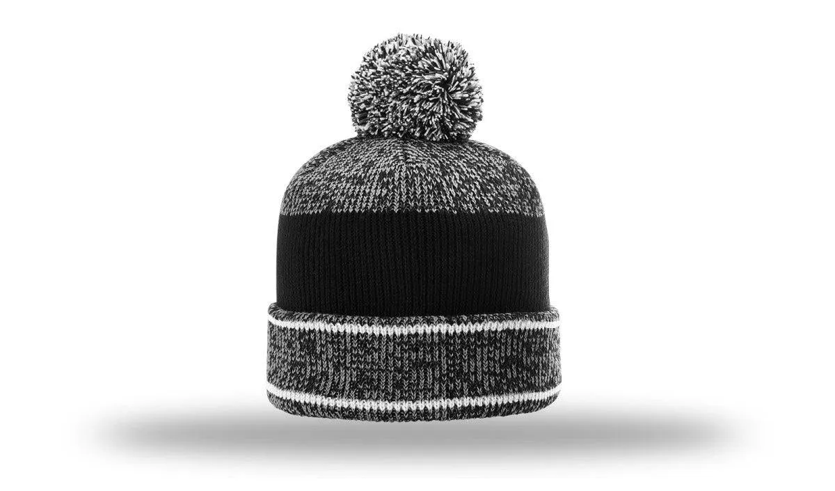 Richardson Heather Beanie W/ Cuff & Pom