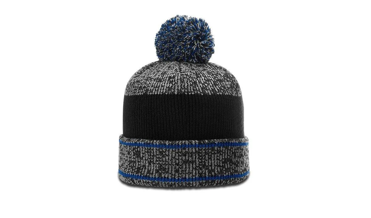 Richardson Heather Beanie W/ Cuff & Pom